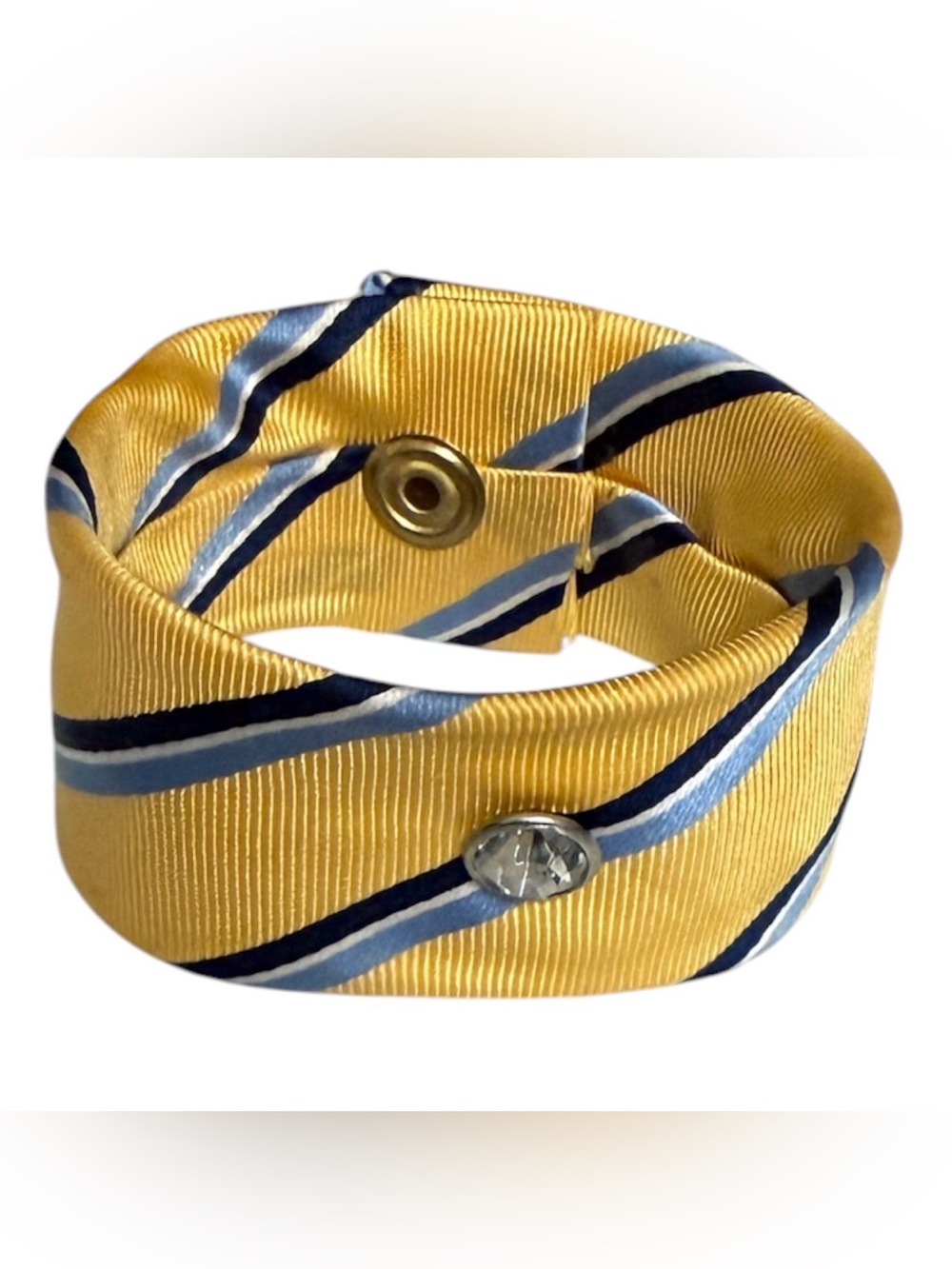 The Ivy League Wrap" – Adjustable Upcycled Tie Bracelet